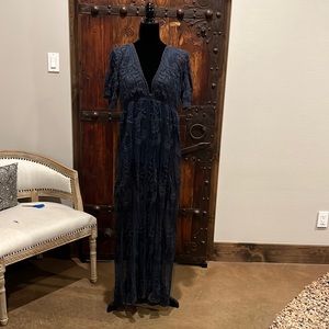 Maxi dress with shorts underneath.
